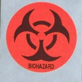 15/16" Diameter Round Biohazard Stickers - Click Image to Close